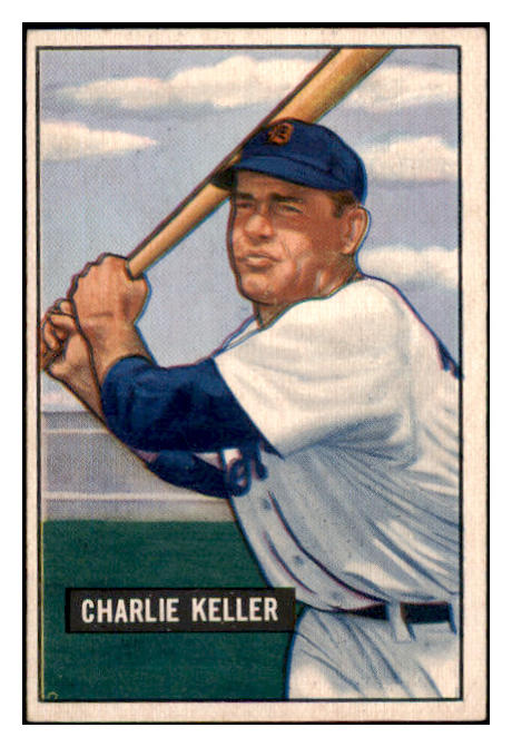 1951 Bowman Baseball #177 Charlie Keller Tigers VG-EX 491216