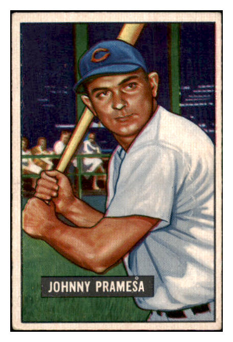 1951 Bowman Baseball #324 John Pramesa Reds VG-EX 491221