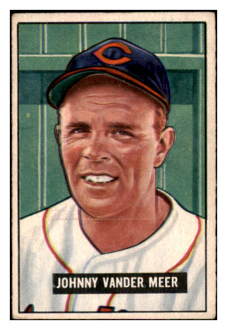 1951 Bowman Baseball #223 Johnny Vander Meer Indians VG-EX 491224