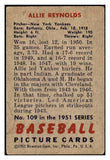 1951 Bowman Baseball #109 Allie Reynolds Yankees VG 491236