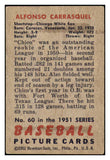 1951 Bowman Baseball #060 Chico Carrasquel White Sox VG-EX 491237
