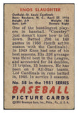 1951 Bowman Baseball #058 Enos Slaughter Cardinals VG-EX 491243