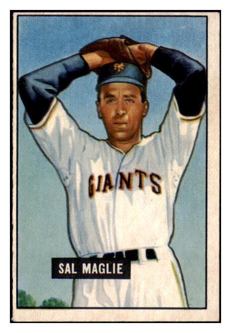 1951 Bowman Baseball #127 Sal Maglie Giants VG-EX 491246
