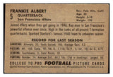 1952 Bowman Small Football #005 Frank Albert 49ers VG-EX 491249
