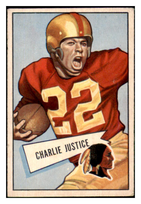 1952 Bowman Small Football #018 Charlie Justice Washington VG-EX 491252