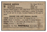 1952 Bowman Small Football #018 Charlie Justice Washington VG-EX 491252