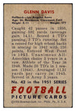 1951 Bowman Football #042 Glenn Davis Rams VG-EX 491259