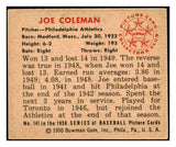 1950 Bowman Baseball #141 Joe Coleman A's EX-MT 491285