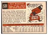 1959 Topps Baseball #531 Ray Webster Indians EX-MT 491305