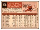 1959 Topps Baseball #538 Chick King Cubs EX 491312