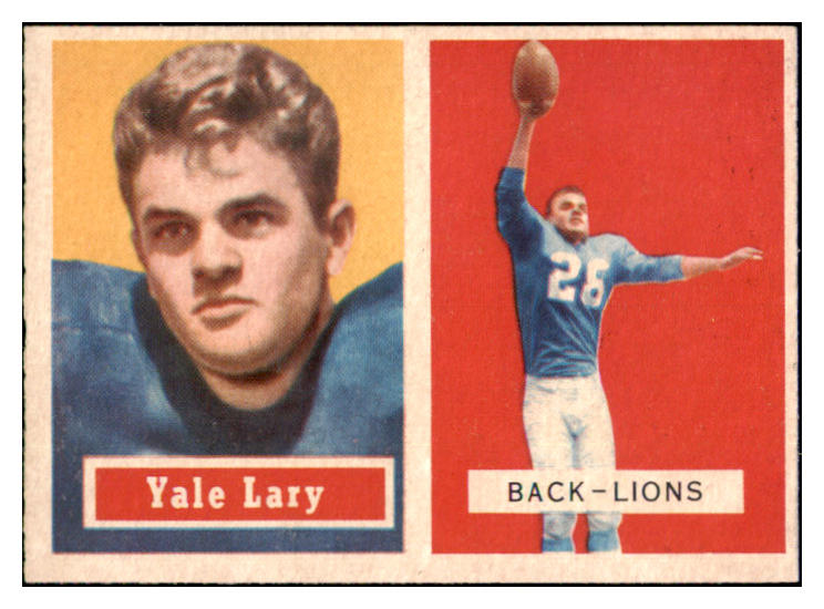 1957 Topps Football #068 Yale Lary Lions EX-MT 491341