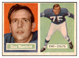 1957 Topps Football #005 Gino Marchetti Colts EX-MT 491345