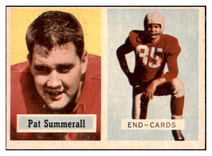 1957 Topps Football #014 Pat Summerall Cardinals EX-MT 491346