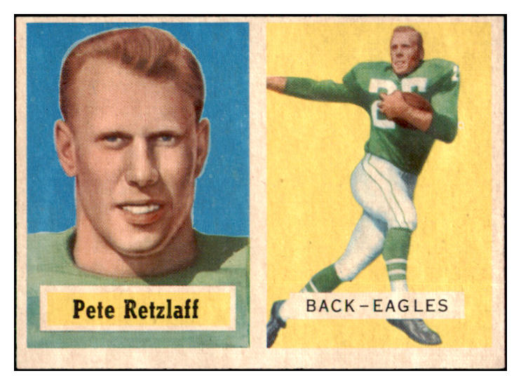 1957 Topps Football #002 Pete Retzlaff Eagles EX-MT 491350