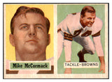 1957 Topps Football #003 Mike McCormack Browns EX-MT 491351