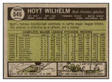 1961 Topps Baseball #545 Hoyt Wilhelm Orioles EX 491364