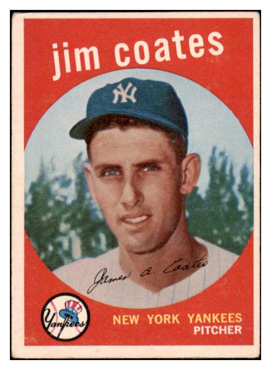 1959 Topps Baseball #525 Jim Coates Yankees EX 491368