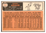 1966 Topps Baseball #533 Jerry Adair Orioles EX 491404