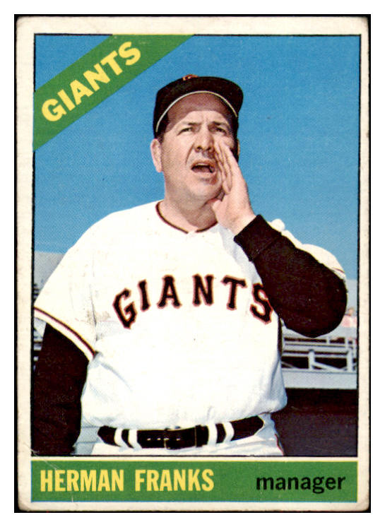 1966 Topps Baseball #537 Herman Franks Giants VG 491456