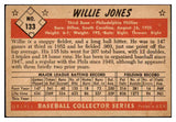 1953 Bowman Color Baseball #133 Willie Jones Phillies VG-EX 491534