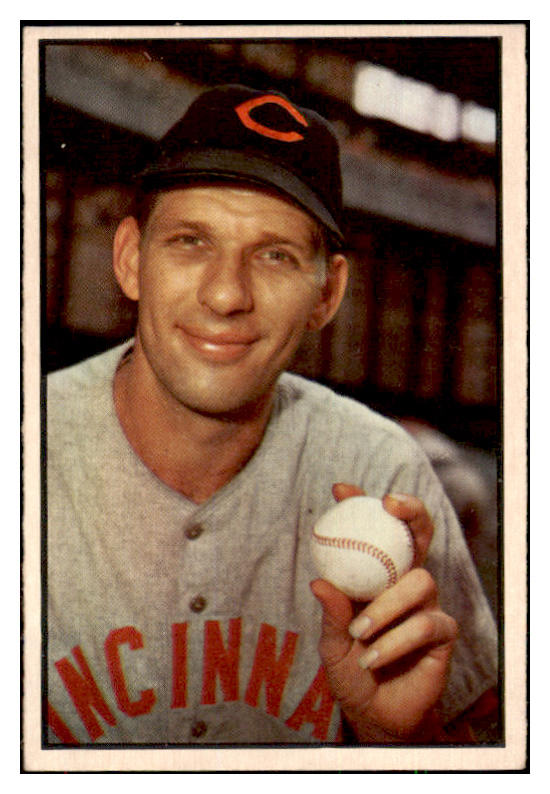 1953 Bowman Color Baseball #087 Harry Perkowski Reds EX 491550