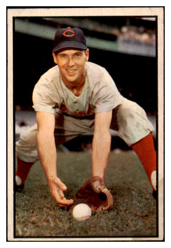 1953 Bowman Color Baseball #108 Bobby Adams Reds EX 491557