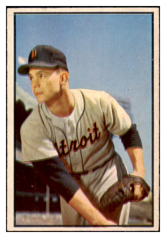 1953 Bowman Color Baseball #004 Art Houtteman Tigers EX-MT 491563