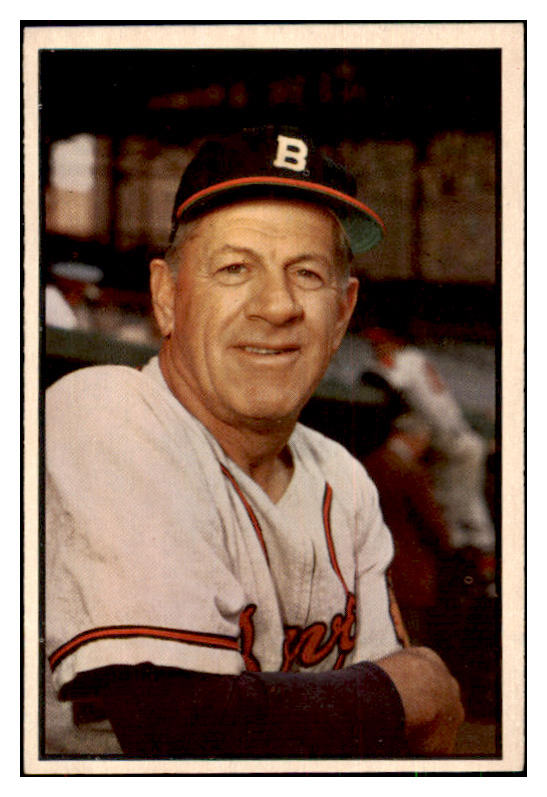1953 Bowman Color Baseball #069 Charlie Grimm Braves EX-MT 491569