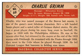 1953 Bowman Color Baseball #069 Charlie Grimm Braves EX-MT 491569