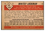 1953 Bowman Color Baseball #128 Whitey Lockman Giants PR-FR 491580