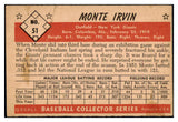 1953 Bowman Color Baseball #051 Monte Irvin Giants EX 491596