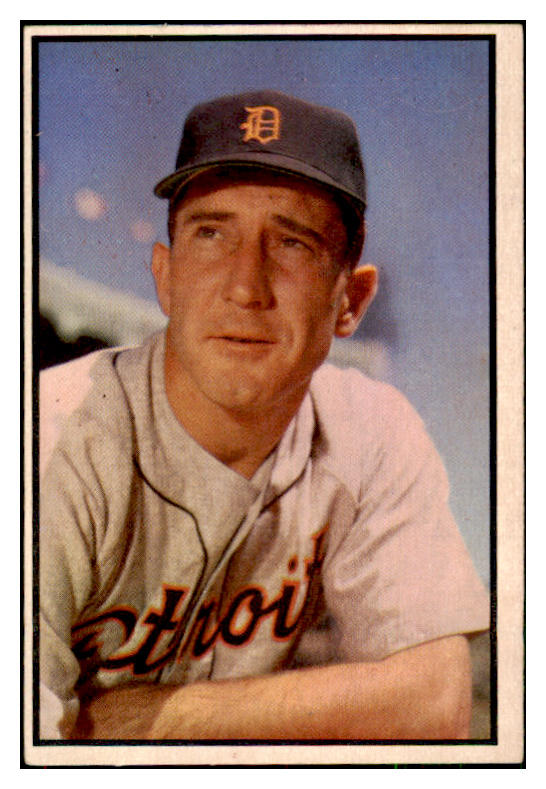 1953 Bowman Color Baseball #132 Fred Hutchinson Tigers EX-MT 491597
