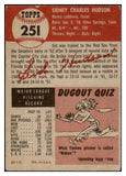 1953 Topps Baseball #251 Sid Hudson Red Sox FR-GD 491608
