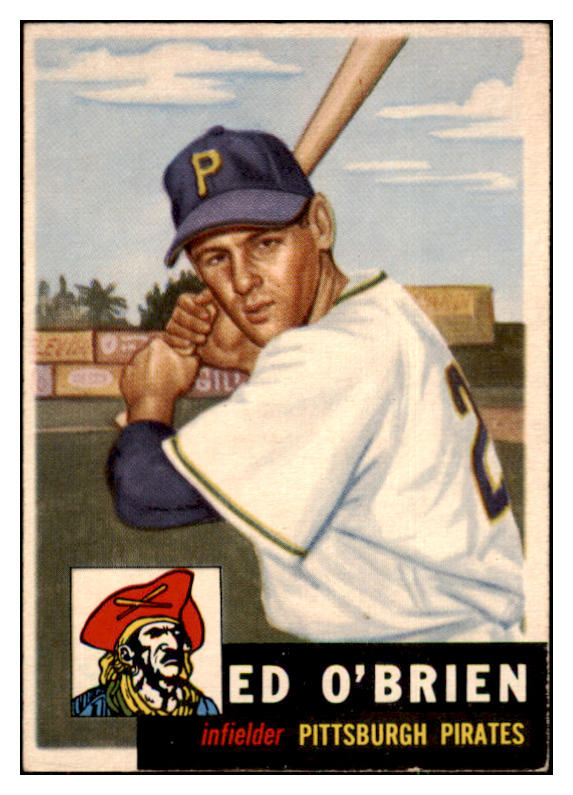 1953 Topps Baseball #249 Ed O'Brien Pirates EX 491610