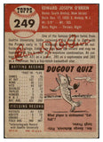 1953 Topps Baseball #249 Ed O'Brien Pirates EX 491611