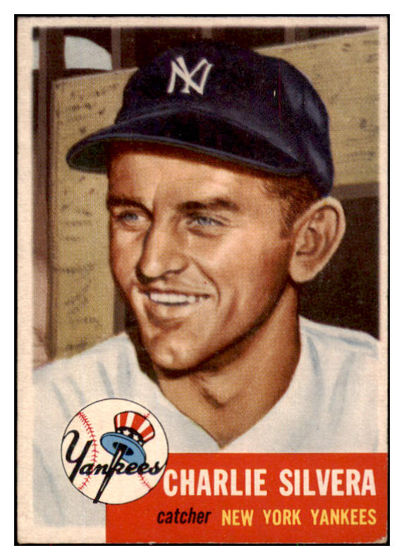 1953 Topps Baseball #242 Charlie Silvera Yankees EX 491617