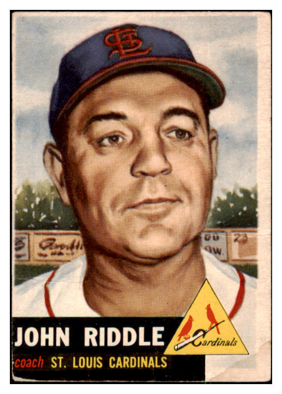 1953 Topps Baseball #274 John Riddle Cardinals GD-VG 491656