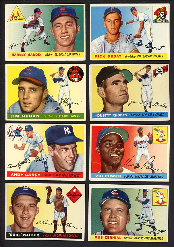 1955 Topps Set Lot 70 Diff VG-EX/EX Haddix Groat Carey 491678