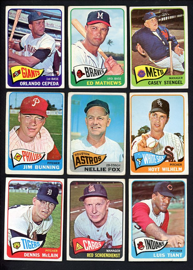 1965 Topps Set Lot 227 Diff Bargain Grade Mathews Cepeda Fox 491707