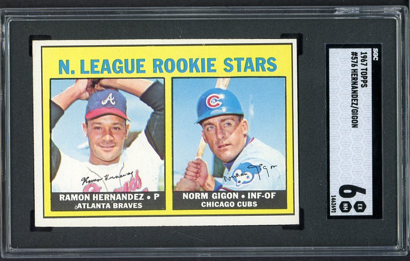 1967 Topps Baseball #576 Ramon Hernandez Braves SGC 6 EX/NM 491729