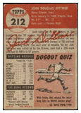 1953 Topps Baseball #212 Jack Dittmer Braves Poor 491746