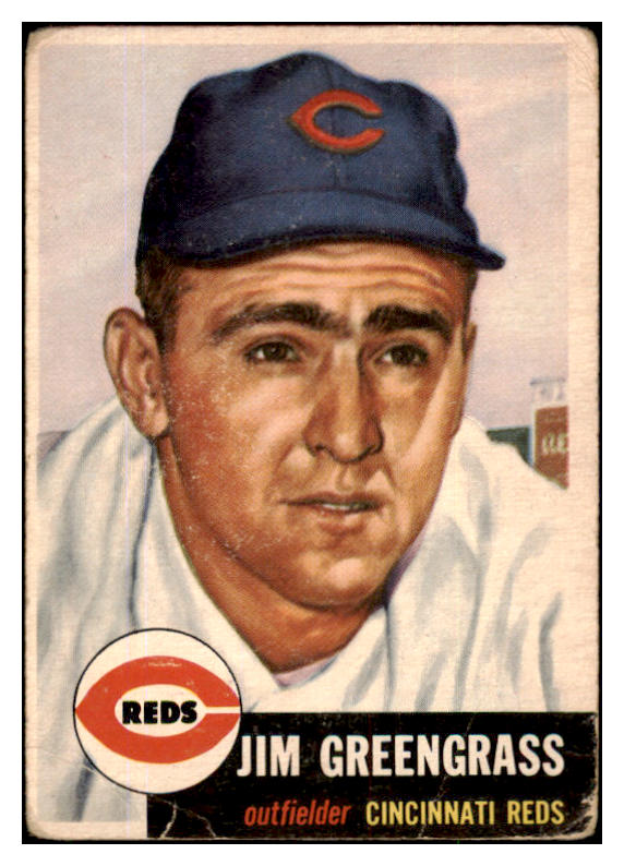 1953 Topps Baseball #209 Jim Greengrass Reds Good 491748