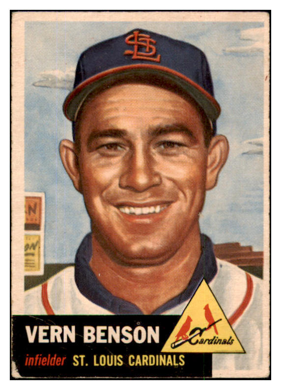 1953 Topps Baseball #205 Vern Benson Cardinals VG 491750