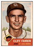 1953 Topps Baseball #203 Cliff Fannin Browns VG 491752