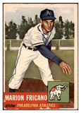 1953 Topps Baseball #199 Marion Fricano A'S GD-VG 491756