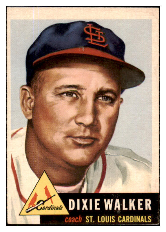 1953 Topps Baseball #190 Dixie Walker Cardinals EX-MT 491763