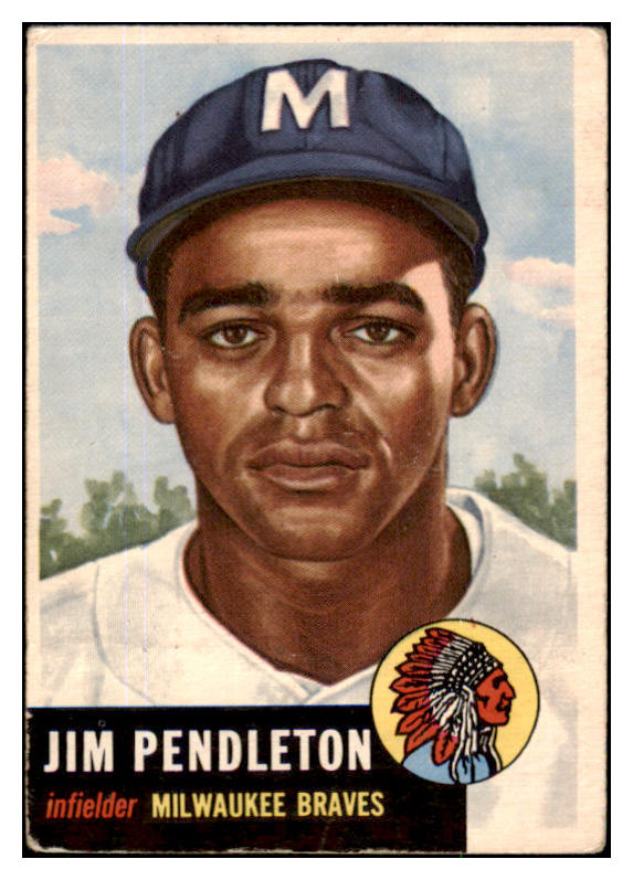 1953 Topps Baseball #185 Jim Pendleton Braves VG-EX 491766