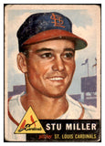 1953 Topps Baseball #183 Stu Miller Cardinals Good 491768