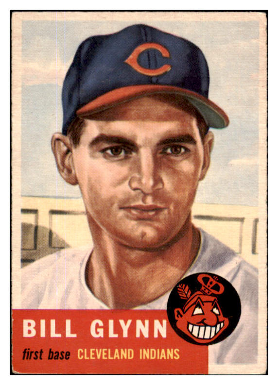 1953 Topps Baseball #171 Bill Glynn Indians VG-EX 491779