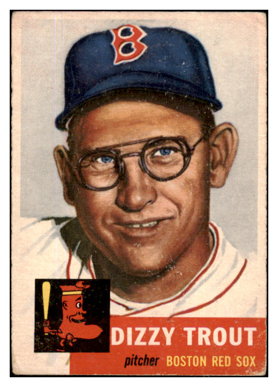 1953 Topps Baseball #169 Dizzy Trout Red Sox GD-VG 491781